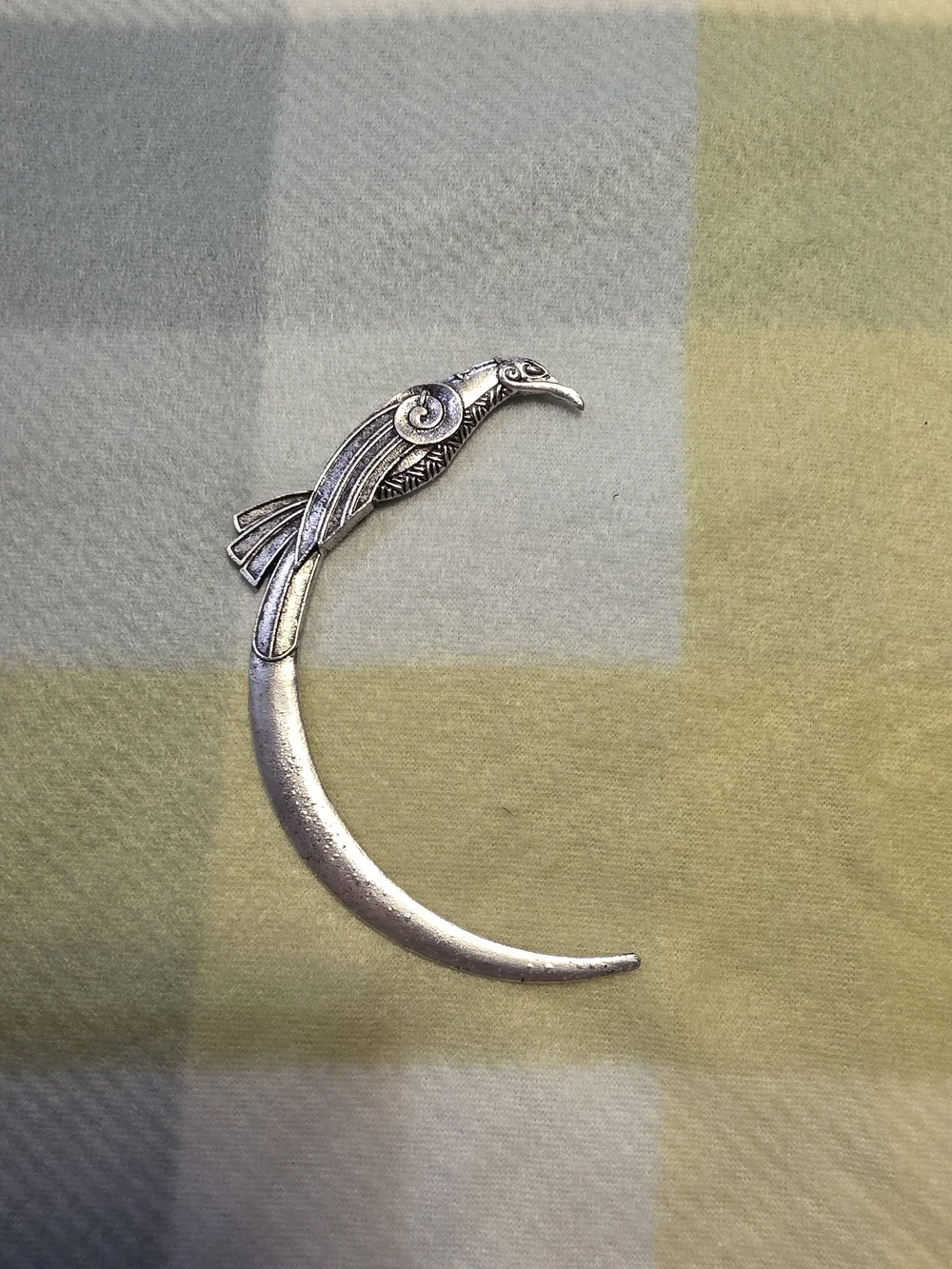 Celtic Bird Hair Pin - Ornate Winged Design Viking Norse